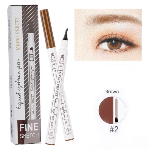Eyebrow Microblading Pen Waterproof 3D Tattoo Liquid Ink 4 Fork Brow Pencil - Picture 9 of 17