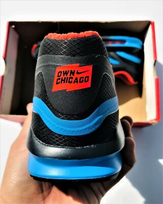 Nike Air Max Lunar1 Chicago Marathon 716478-048 Black Blue Red