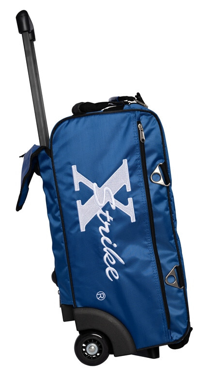 New Blue  2 Ball Tote Roller W/ Locking Handle Will Fit In Locker Free Shipping