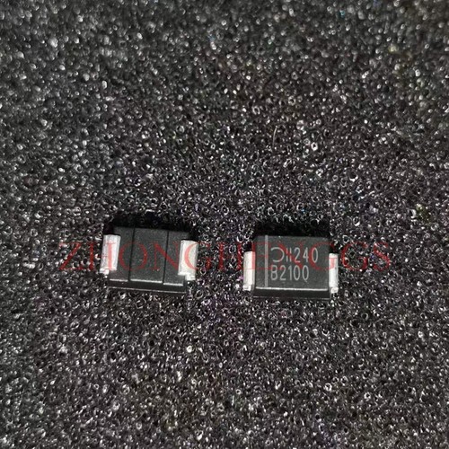 10 Pièces Diodes Schottky B2100-13-F – 100V, 2A, Format SMB (DO-214AA), Pour Électronique