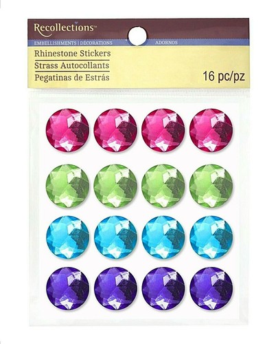 RECOLLECTIONS Large Rhinestone Stickers - 16 pcs 886946426292 | eBay