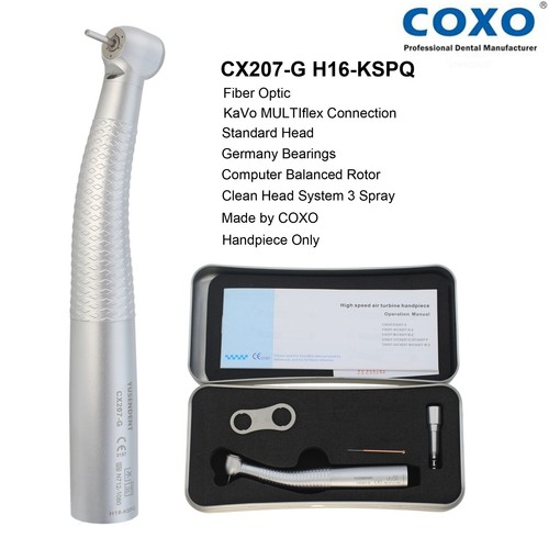 Pieza de mano de fibra óptica dental COXO CX207-G turbina para acoplamiento KAVO Sirona NSK - Imagen 38 de 281