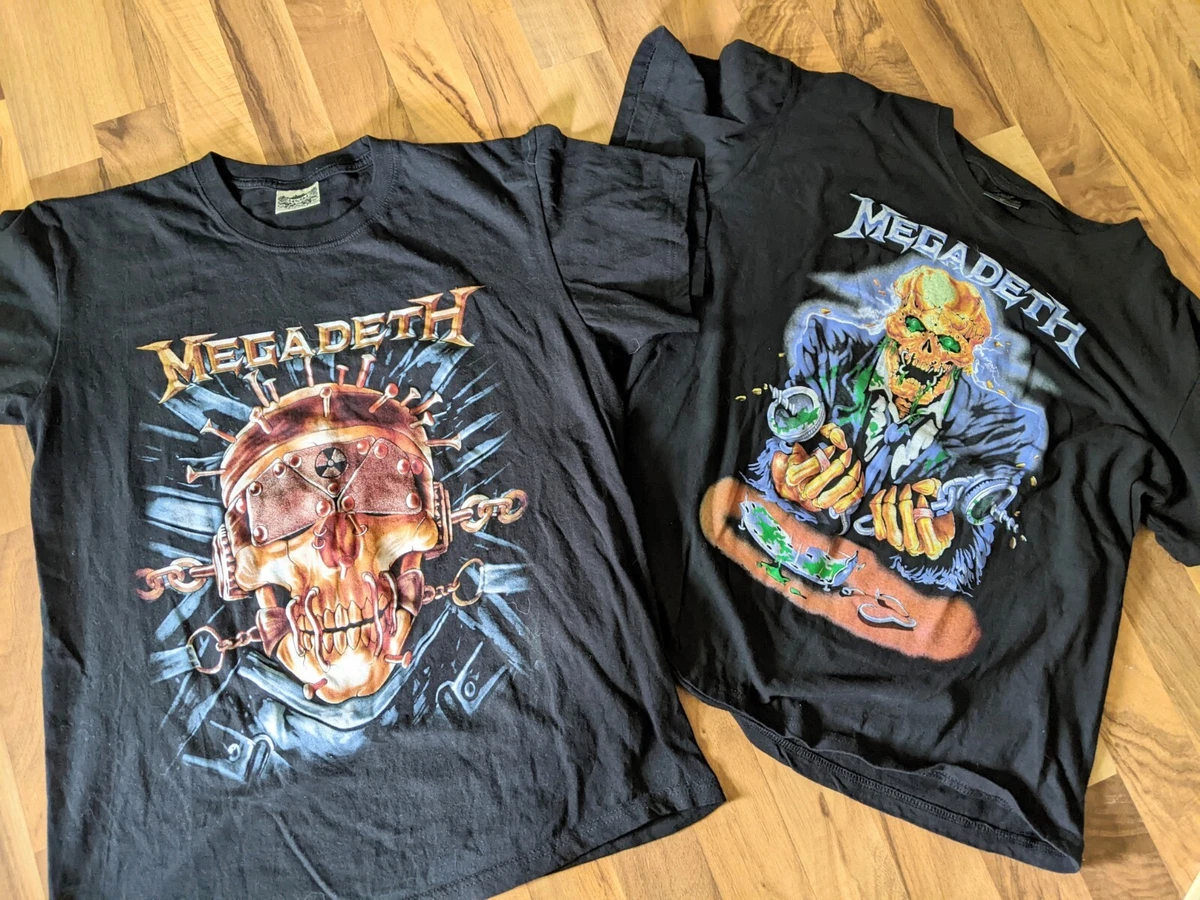 Megadeth Shirt Adult XL Black Metal Band Tee Big Skull Graphic 80s 90s rock