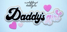 CRAFTECAFE DADDYS GIRL TITLE premade paper piecing scrapbook die cut piece album