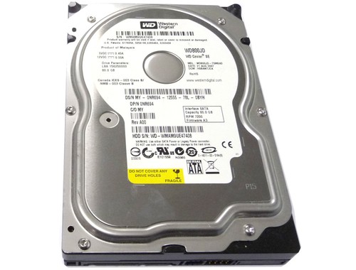 Western Digital 80GB 7200RPM SATA 3.5" Internal Desktop Hard Drive - WD800JD - 第 1/5 張圖片