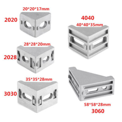 5/10pcs L-Shaped Corner Angle Aluminum Angle Profile Connector Mounting Set