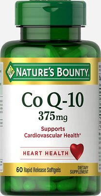 Co Q-10 375 mg Support Cardiovascular Health 60 by Nature's Bounty  Made in USA