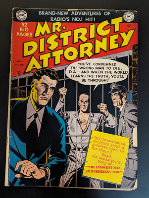 Mr District Attorney #14, DC Comics, 1950, Golden Age.