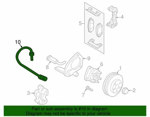 Manguera flexible de freno hidráulico genuino GM 2005-2008 Chevrolet Buick Saturn 15899072 Foto 2 de 2