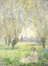 Woman Seated under the Willows Painting by Monet Poster Print, Imagekind