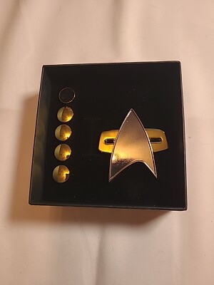 Star Trek Voyager Communicator Abzeichen und Rang Pips 6er Set Brosche Legierung Neu