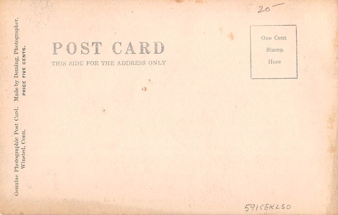 WINSTED, CT HOSIERY FACTORY & STILL RIVER, DEMING REAL PHOTO PC