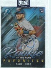 DAWEL LUGO 2020 ARCHIVES 19 BOWMAN CHROME ROOKIE FAVORITES AUTO REFRACTOR RC /49
