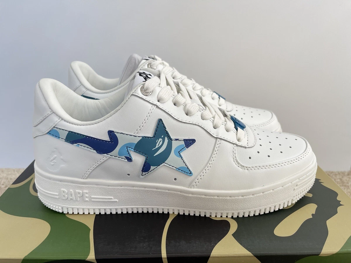 New A Bathing Ape Bape Sta ABC Camo White Blue (2022) Size 8.5