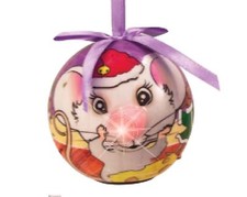 Twinkling Treasures Christmas MOUSE Blinking Nose Ornament - Eye Catching BOGO