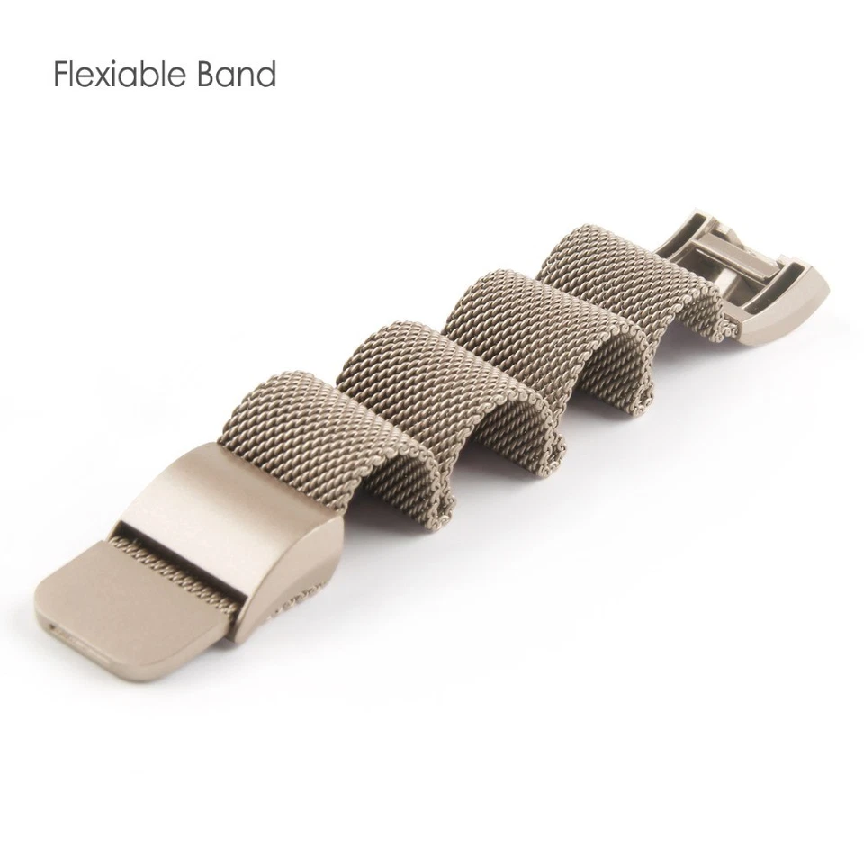 Correa de repuesto de acero inoxidable con bucle magnético para Fitbit Charge 2 Foto 3 de 4