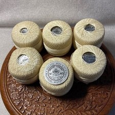DMC Lot of 6 vintage DMC 40 ivory crochet Superba - NEW