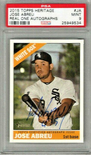 Jose Abreu #JA 2015 Topps Heritage Real One Autographs card