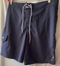 NAUTICA, MEN'S SWIM TRUNKS, NAVY BLUE, L, 35-40" WAIST, NWOT