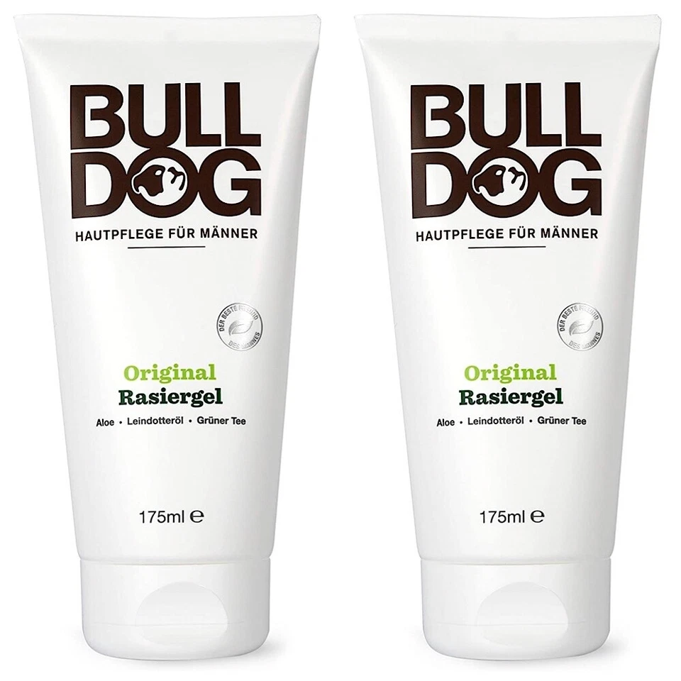 ✅ Bulldog Rasiergel Original Bartpflege Männer Herren Rasiergel 2x 175ml Tube ✅