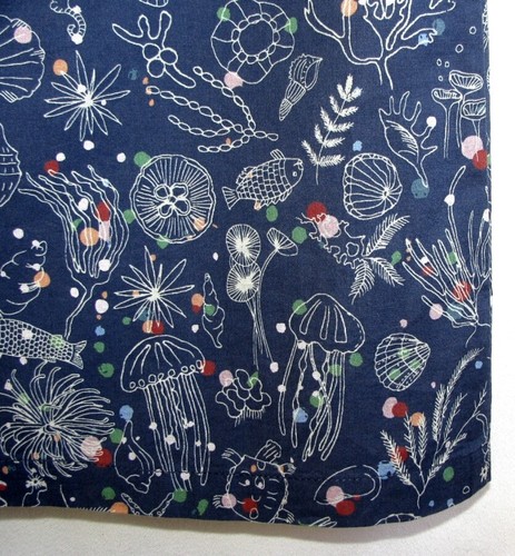 COTELAC - JUPE COURTE COTON BLEU & MOTIFS MULTICOLORES T 0 = 36 - EXCL. ETAT - Picture 4 of 5