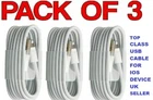 3 x pack usb & Data Sync Cable For Phone 11 pro Xs maxx XR 8plus 7 6 5 iPad 4