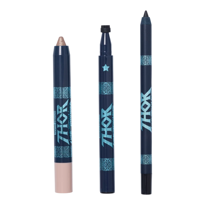 THOR MARVEL LOVE & THUNDER STAR COSMOS 3 PC SET TAN EYE LINER SHADOW BLACK STAMP - Image 3 of 3