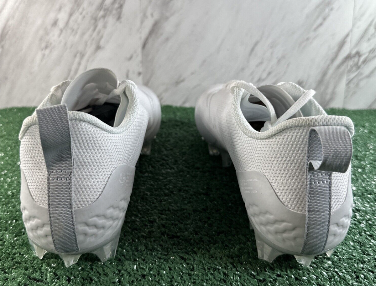 Nike Alpha Huarache 8 Pro Mens Lacrosse Cleats SZ 9 White Silver