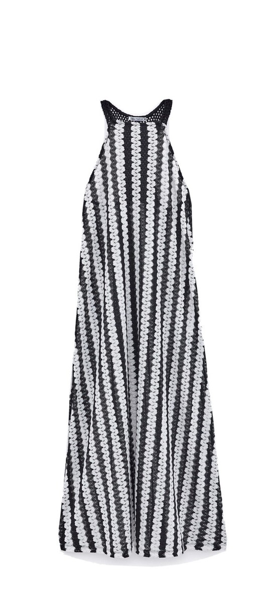 zara two tone lace dress Zara + ZW Collection Printed Dress With Lace Ruffles