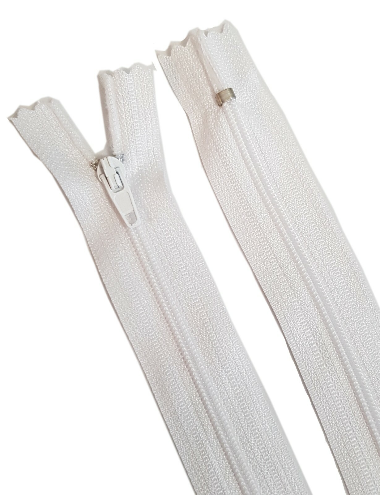 Reißverschluss Nylon Spiral 3mm - Nicht Teilbar 30cm Weiß