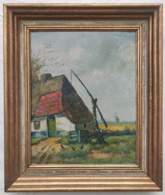 Ölgemälde  Bauernhof  signiert Müller 