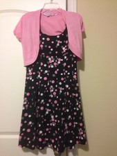 Madison Leigh dress Blake/ Pink With Short Sleeve Cardigan size 6P