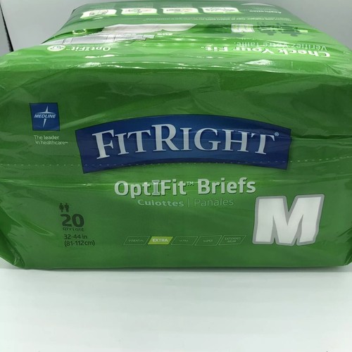 Medline FitRight Adult Diapers 20 Medium Incontinence Briefs 32-44 inch New!! - Picture 6 of 8
