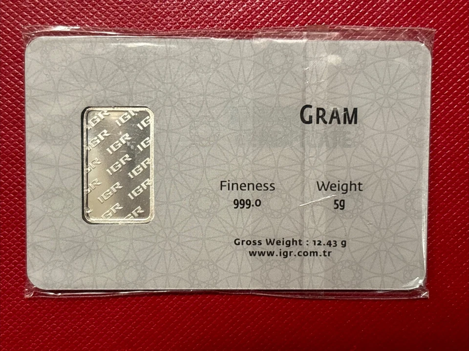 5 Gram 999 Fine Silver IGR Bar In Original Card and Plastic Fractional Silver - Image 2 of 2
