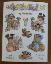 Provo Craft Rebecca Carter Baby themed sticker sheet I AM SO BIG, my first tooth