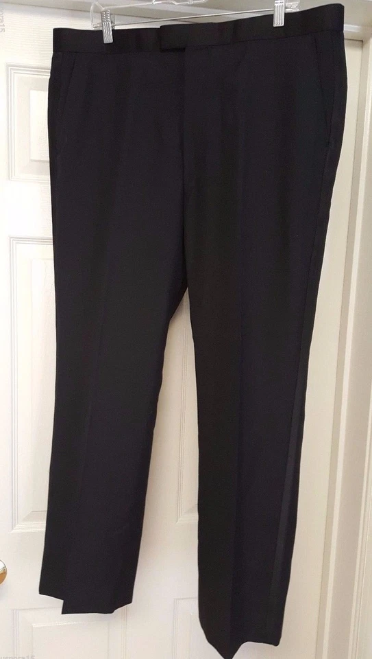 Phillipe Gabriel Mens Size Jacket R 46 Pants R 41 Suit Black Tuxedo - Image 2 of 4