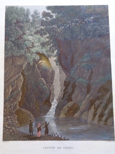 Watercolor Engraving Grotte de Gèdre after Melling