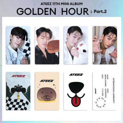 4pcs/set Kpop ATEEZ GOLDEN HOUR : Part.2 Photo Cards Self Made