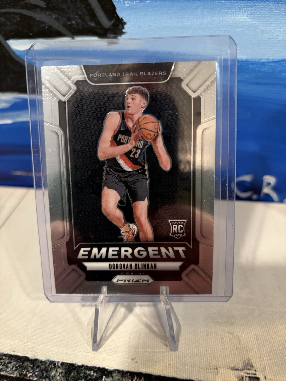 DONOVAN CLINGAN RC 2024-25 Panini Prizm Emergent #13 Trail Blazers