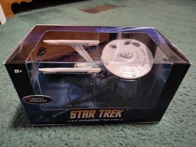 Star Trek Hot Wheels Enterprise 1701-A Battle Damaged Mattel P8522 2009 6-in MIB