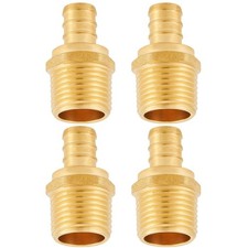 Lead-Free Brass 1/2" Pex Fittings,1/2 Pex Male Adapter, PEX 1/2" x 1/2" NPT M...