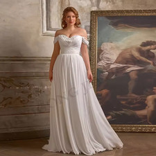 Wedding Dress Plus Size for Women Bride Off The Shoulder Sweetheart Beading