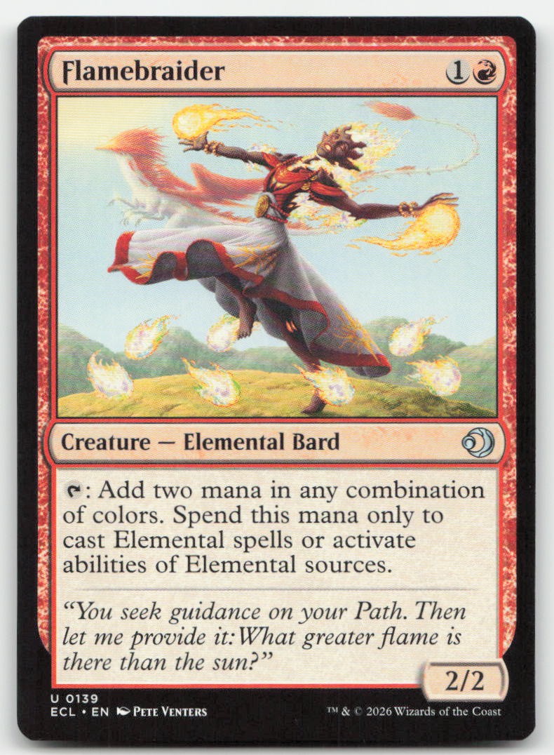 Flamebraider 139 ECL Lorwyn Eclipsed Magic MTG NM