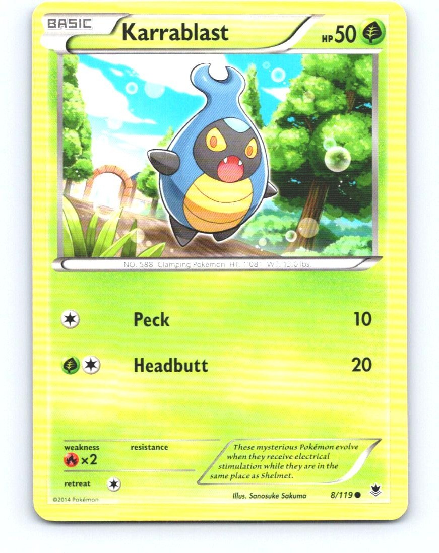 Karrablast 8/119 Common Phantom Forces Pokemon Near Mint