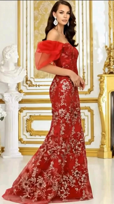 Womens Dresses For Prom Red Carpet Long Sweetheart Off Shoulder Sheath Plus  Size | eBay