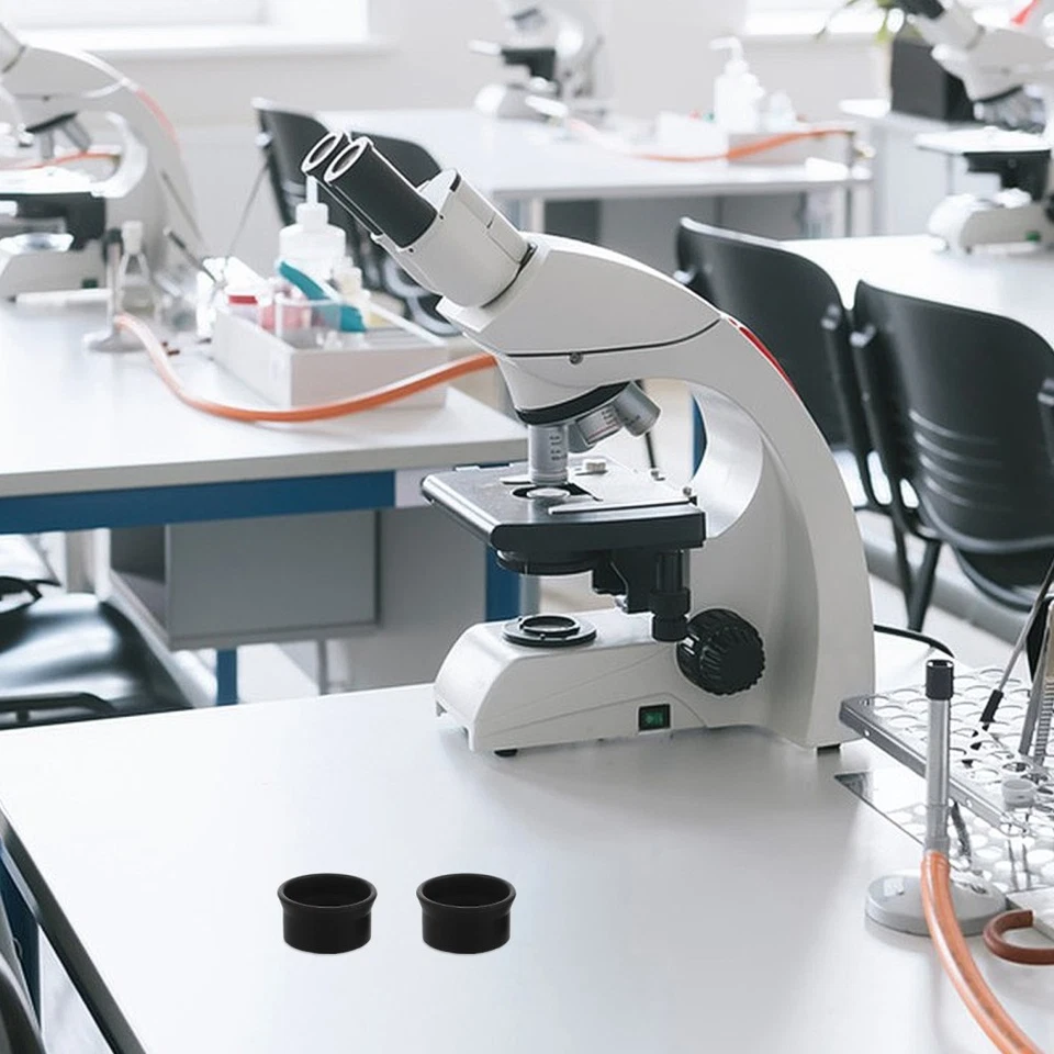 2 Piezas Microscopio Ocular Cubierta Binoculares Tazas Binoculares Goma Foto 3 de 4