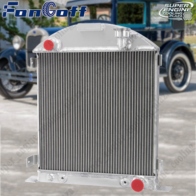 3-Row Aluminum Radiator Fit Ford Model A Chevy Engine Configuration 1928-1929.