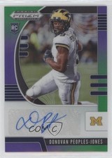 2020 Prizm Draft Picks Rookies Purple & Green Donovan Peoples-Jones Auto 05gv