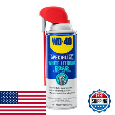 Wd-40 Specialist White Lithium Grease Spray Smart Straw Sprays 2 Ways 10 Oz