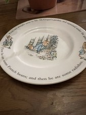 Rare Wedgewood Original Peter Rabbit Plate Beatrix Potter  1993